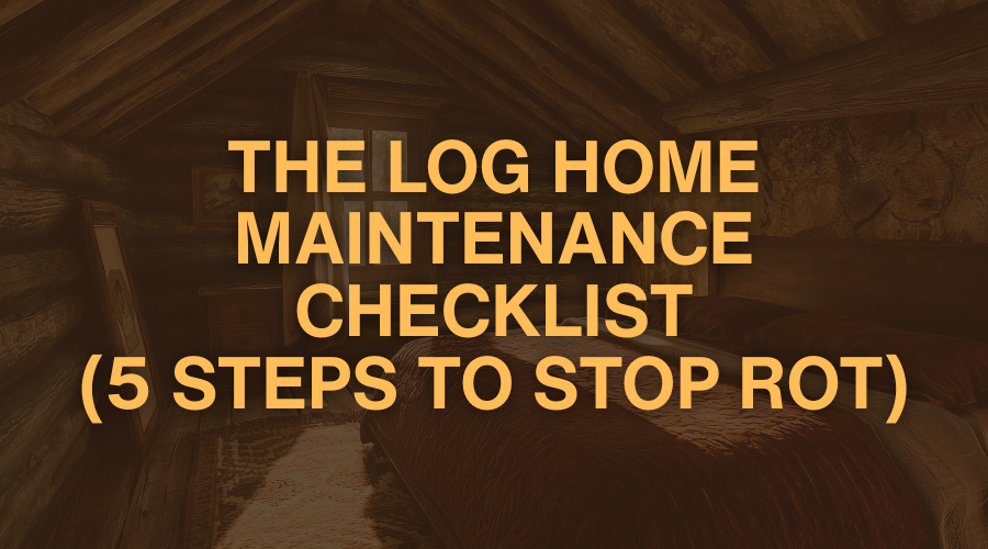 The Log Home Maintenance Checklist: 5 Steps to Stop Rot | Weatherall
